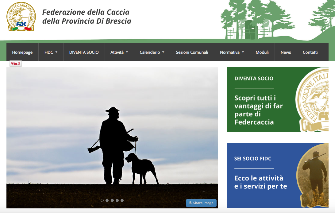 Online il nuovo sito di Federcaccia Brescia